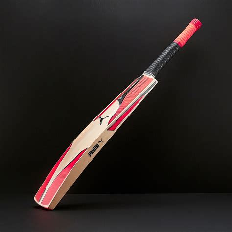 Puma Evospeed 417 Junior Cricket Bat Natural Fiery Coral Black