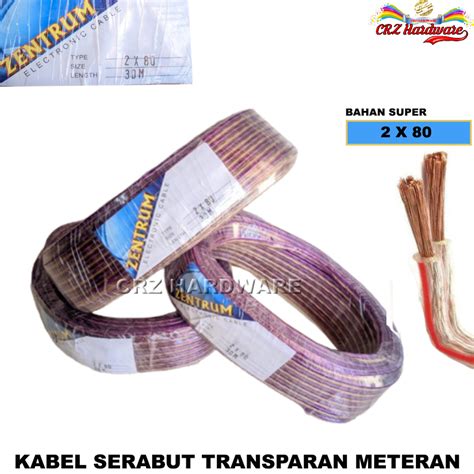 Jual Kabel Listrik Serabut Transparan X Kabel Lampu Audio Bahan