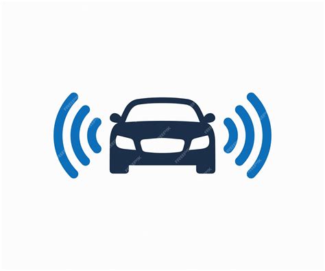premium vector car alarm icon autonomous vehicles icon  wifi car