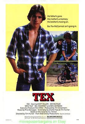 TEX MOVIE POSTER Original 27x41 Folded 1982 MATT DILLON | eBay