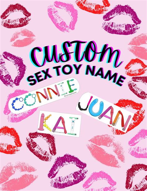 Custom Sex Toy Name Erotic Vinyl Sticker Personalized Aesthetic