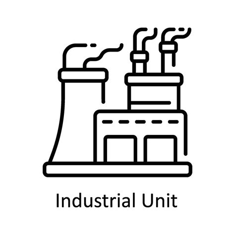 Industrial Unit Vector outline Icon Design illustration. Smart