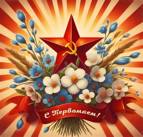 30+ открыток «С 1 Мая 2025»: скачать бесплатно и распечатать советские ...