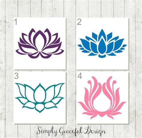 Lotus Flower Car Decal Zen Decal Boho Decal Laptop Decal Etsy Flower Decal Flower Decals