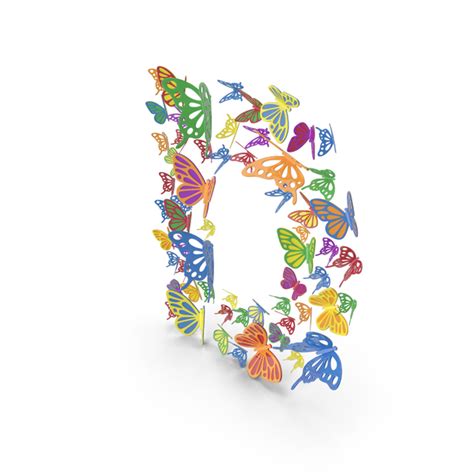 Colorful Butterfly Letter D Png Images And Psds For Download Pixelsquid