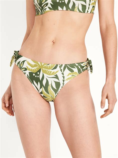 Mid Rise Side Tie Bikini Swim Bottoms Old Navy