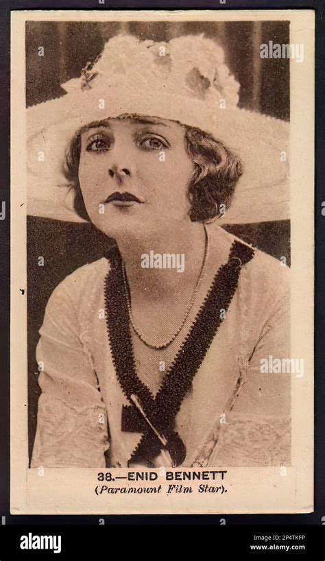 Portrait Of Enid Bennett Vintage Cigarette Card Stock Photo Alamy