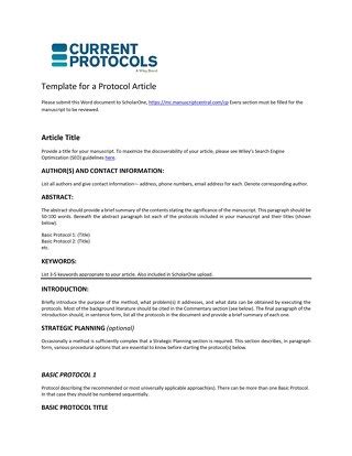 Current Protocols User Guide