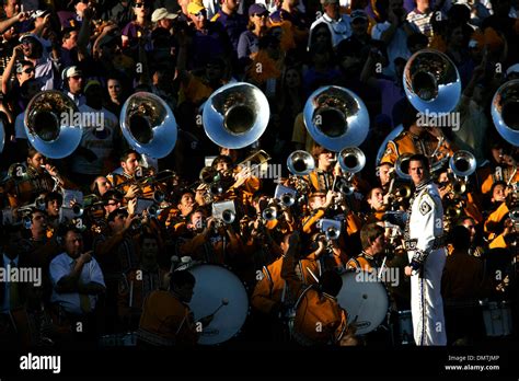 The Lsu Marching Band Plays During The Game Against Georgia Credit