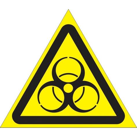 Знак безопасности W16 Осторожно. Биологическая опасность, 200 мм ...