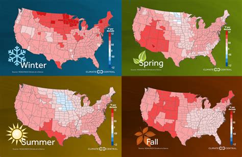 Four Seasons of Warming | Climate Central