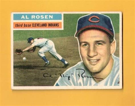 AL ROSEN 1956 TOPPS WHITE BACK 35 INDIANS VGEX NO CREASE EBay