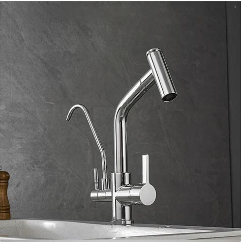 Kitchen Faucet Brass Hot And Cold Water Mixer Tap Water Purifier Faucet Spray Gun