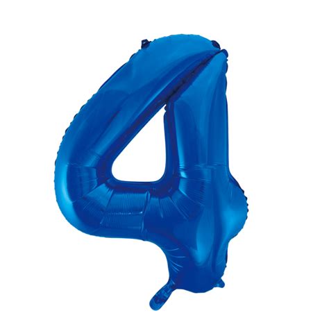 Folie Ballon Cijfer Blauw Xl Cm Leeg Partywinkel