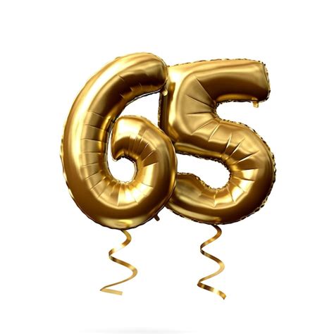 Nummer 60 Heliumballon aus Goldfolie isoliert auf weißem Hintergrund 3D ...