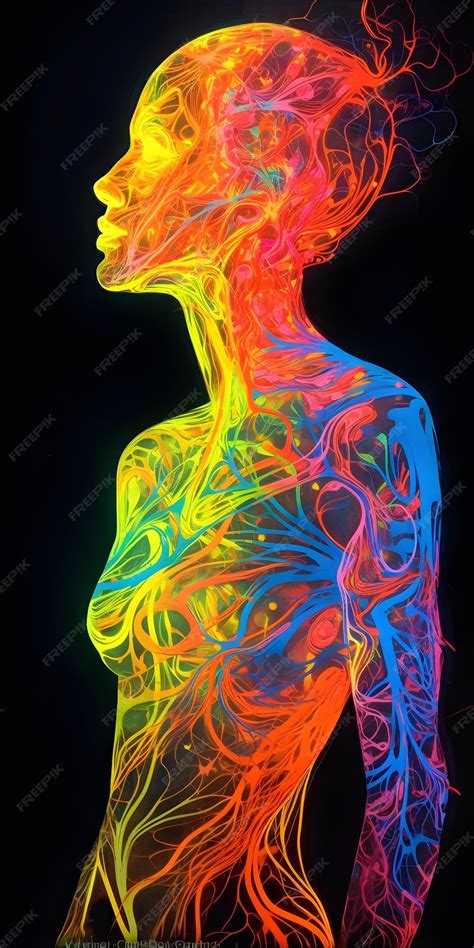 premium photo  colorful image   human body   colors   rainbow