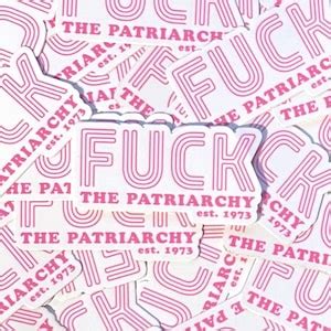 Fuck The Patriarchy Waterproof Sticker Original Artwork Pro Choice Made In The USA Water Bottle