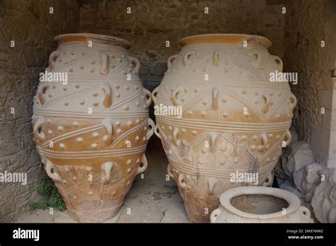 Greece Crete Knossos Minoan Palace Circa 1500 Bc Storage