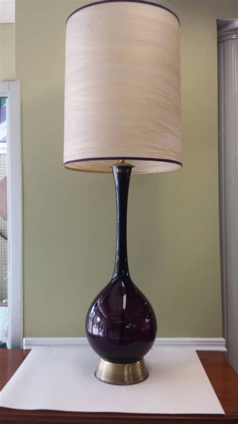 Tall Marbro Amethyst Swedish Handblown Glass Table Lamp At 1stdibs Hand Blown Glass Table Lamp