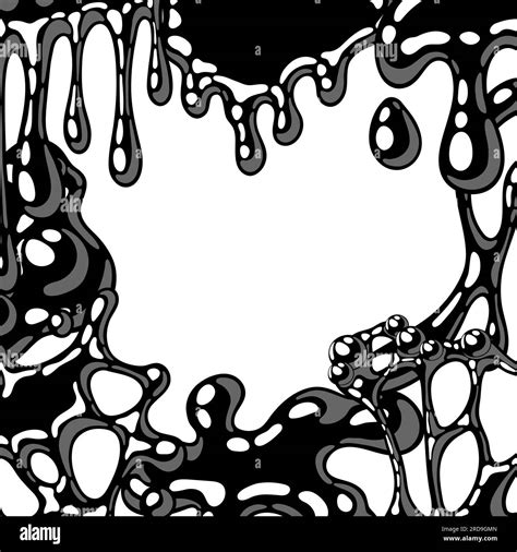 Blots And Drips Slime Background Toxic Mucus Smudges Streaks And