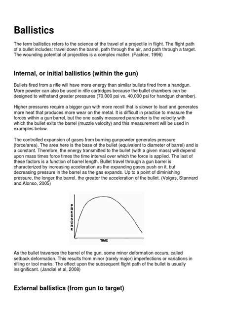 Ballistics: Internal, or Initial Ballistics (Within The Gun) | PDF | Shotgun | Bullet