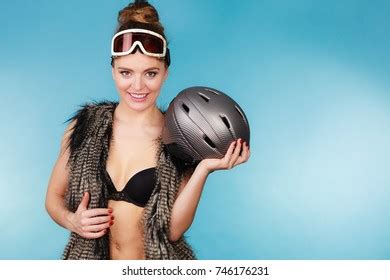 Woman Sexy Hot Skier Girl Wearing Stock Photo 743926864 Shutterstock