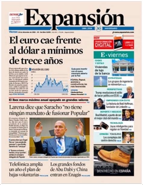 Las Portadas De Los Peri Dicos Econ Micos De Hoy Viernes De Diciembre