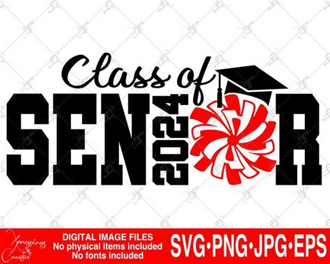 Senior 2024 Svg Class Of 2024 2024 Graduate Cheer Svg Graduation