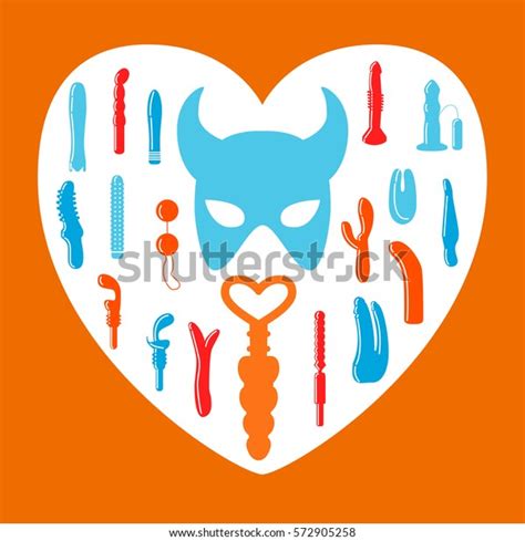 Adult Sex Toys Silhouettes Mask Different Stock Vector Royalty Free Shutterstock