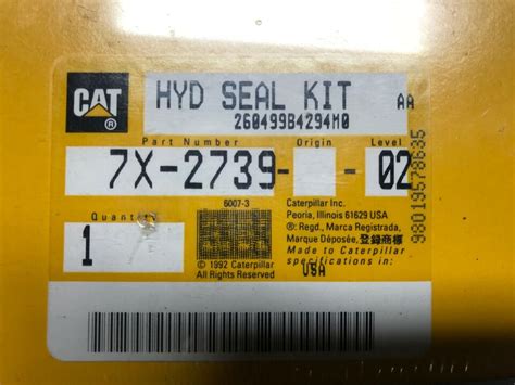 7x2739 Genuine Cat Seal Kit Caterpillar 7x 2739 Ebay