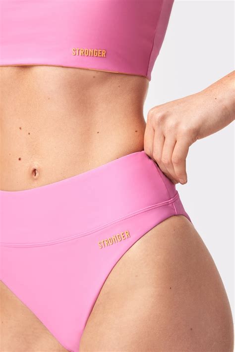 Hög Midja Bikini Bottom Cyclamen I Badkläder Med Hög Täckning I STRONGER