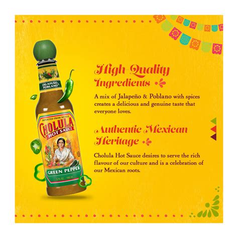 Cholula Green Pepper Hot Sauce Ml