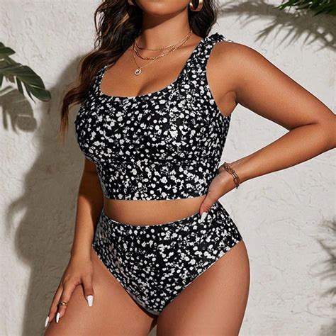 Hhh New Floral Plus Size Split Swimsuit Female Fat Sister Beach Bikini Hot Spring Swimsuit
