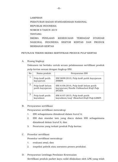 6 Petunjuk Teknis Skema Sertifikasi Produk Pulp Kertas