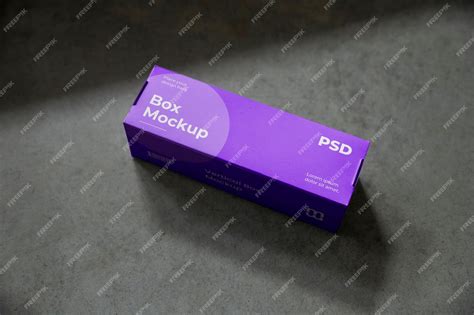 Premium Psd Vertical Box In Studio Mockup