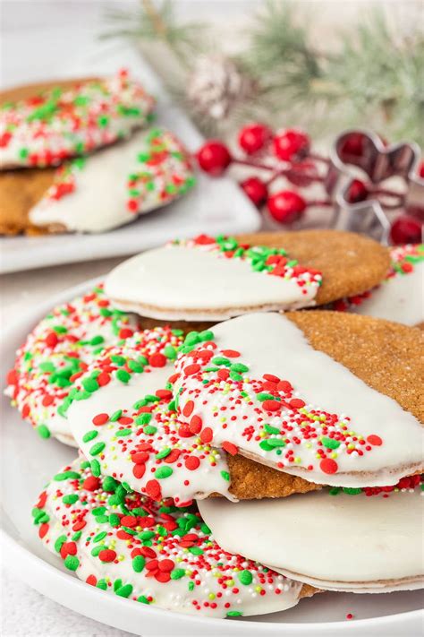 White Chocolate Dipped Soft Gingerbread Cookies Tidymom®