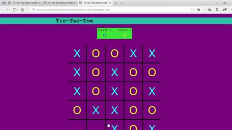 Tic Tac Toe Game In Html Css Javascript Youtube