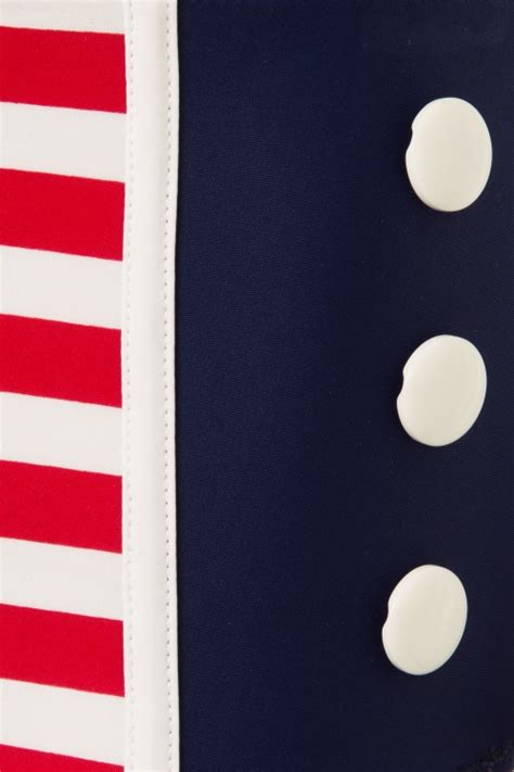 Belsira Joelle Stripes Bikini Pants Ann Es En Bleu Marine Et Rouge Acheter Chez Topvintage