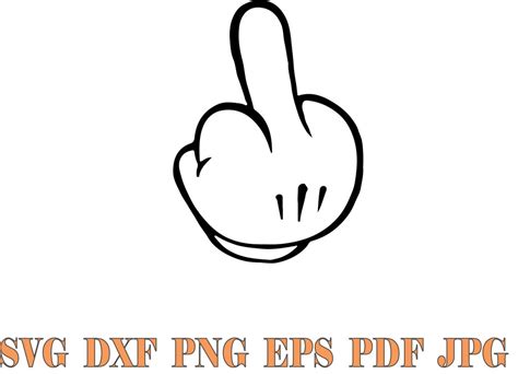 Cartoon Middle Finger Svg Funny Middle Finger Svg Anime Middle Finger Svg Fuck Off Svg Hand