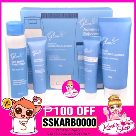 Orig Hello Glow Advanced Rejuvenating Set Blue Shopee Philippines