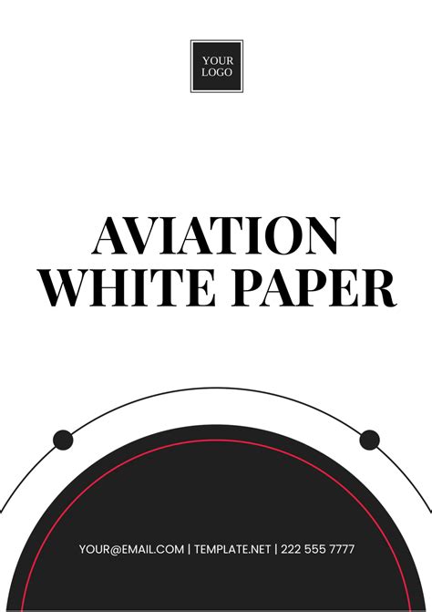 Free Aviation White Paper Template To Edit Online