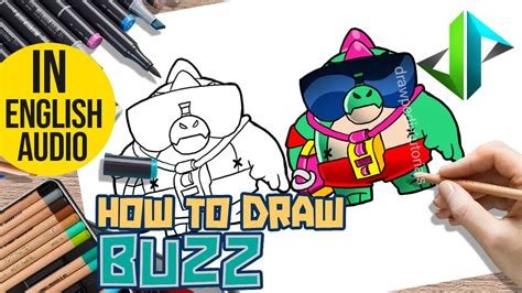 [DRAWPEDIA] HOW TO DRAW *NEW* BUZZ (BRAWLER) from BRAWL STARS - STEP BY