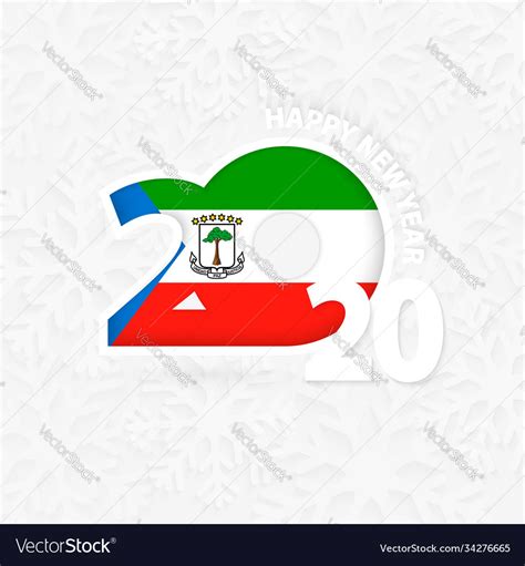 Happy new year 2020 for equatorial guinea Vector Image