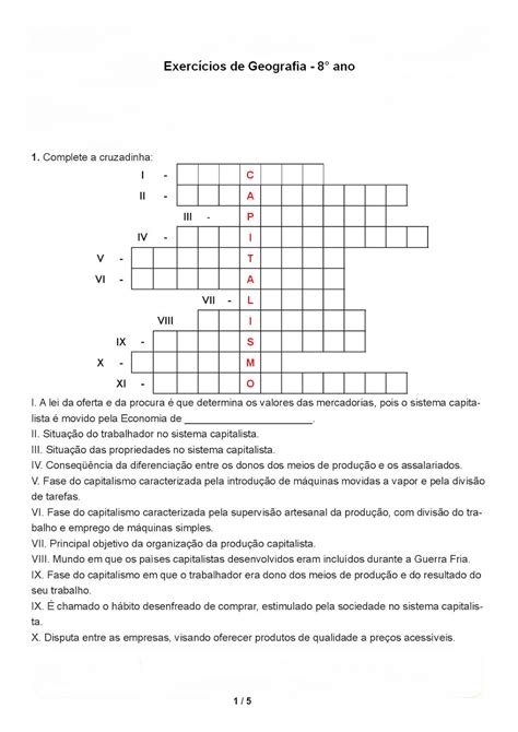 Atividades De Geografia Para 8 Ano - Atividade Geografia 8 Ano - REVOEDUCA