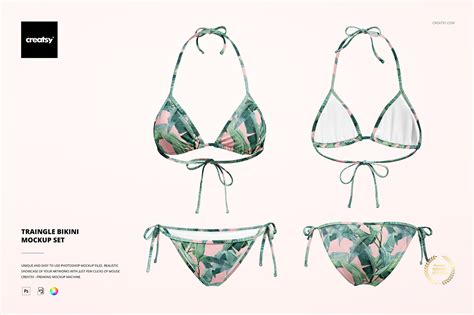 Triangle Bikini Mockup Set Behance