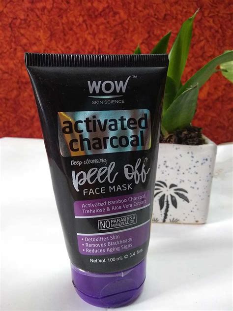 wow skin science activated charcoal peel  face mask review