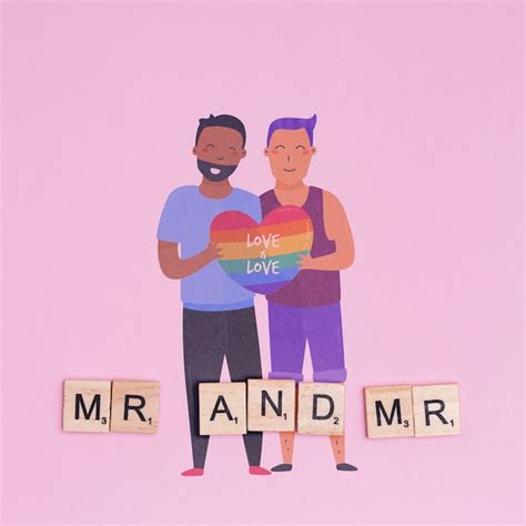 Fond De Gay Pride Avec Un Couple Homosexuel PSD Premium