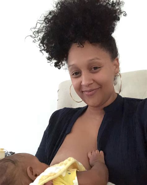 Tia Mowry-Hardrict Shares Makeup-Free Breast-Feeding Photo - WSTale.com