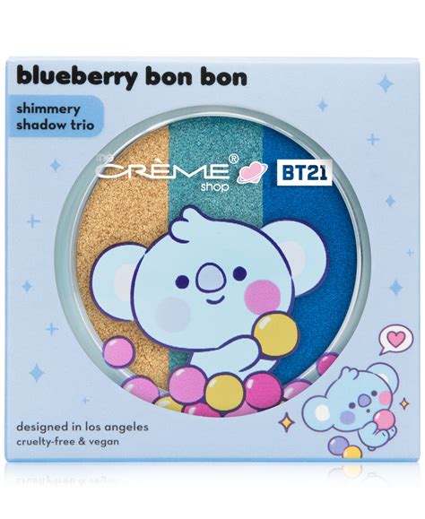The Creme Shop X Bt21 Baby Koya Blueberry Bon Bon Shimmery Shadow Trio