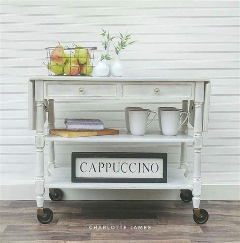 Farmhouse White Tea Cart General Finishes 2018 Design Challenge